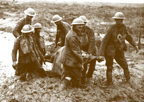 British stretcher bearers